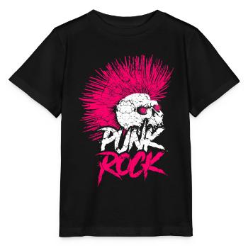 Punk music retro punk rock skull gift - Stanley/Stella MINI CREATOR Kids’ T-Shirt - black - Front - Mikhail (115cm)