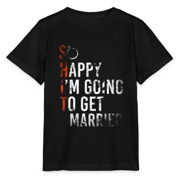 Fête de célibataire se marier heureux - T-shirt bio MINI CREATOR Stanley/Stella Enfant - noir - Devant - Mikhail (115cm)