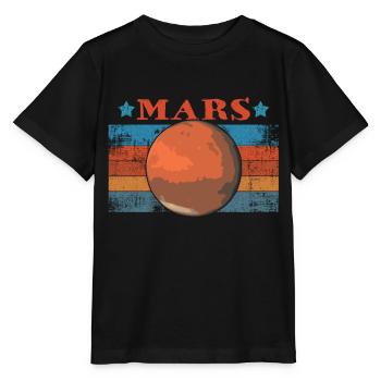 Vintage Retro Occupy Mars Space Astronaut Cadeau - T-shirt bio MINI CREATOR Stanley/Stella Enfant - noir - Devant - Mikhail (115cm)
