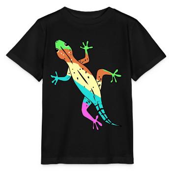 Lézard Gecko Zoologie Faune Amphibien Amphibien - T-shirt bio MINI CREATOR Stanley/Stella Enfant - noir - Devant - Mikhail (115cm)