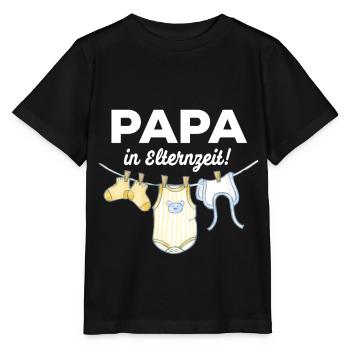 PAPA MACHT DAS schon! GESCHENKIDEE elternzeit - Stanley/Stella Kinder T-Shirt MINI CREATOR  - Schwarz - Vorne - Mikhail (115cm)