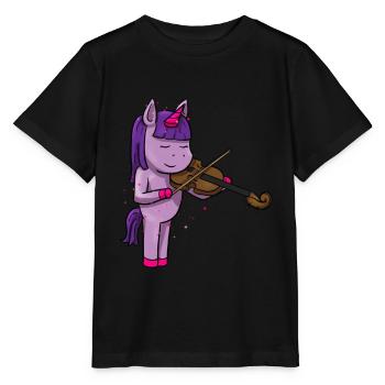 Violist unicorn violist viola player viola - Stanley/Stella MINI CREATOR Kids’ T-Shirt - black - Front - Mikhail (115cm)