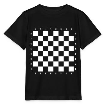 Schachbrett - Stanley/Stella Kinder T-Shirt MINI CREATOR  - Schwarz - Vorne - Mikhail (115cm)