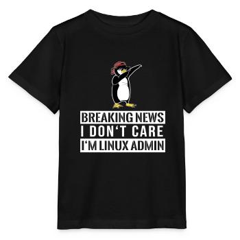 IT nerd Linux Linux penguin geek software engineer - Stanley/Stella MINI CREATOR Kids’ T-Shirt - black - Front - Mikhail (115cm)