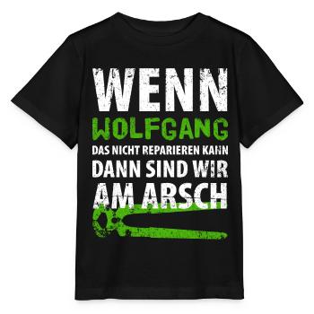 Heimwerker Wolfgang - Stanley/Stella Kinder T-Shirt MINI CREATOR  - Schwarz - Vorne - Mikhail (115cm)