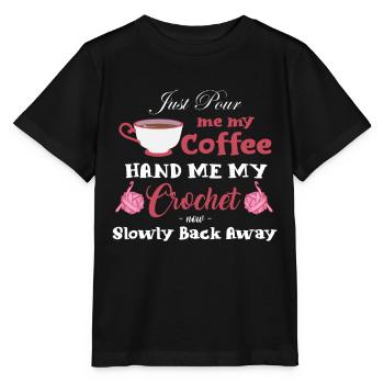 Häkeln, Häkeln Kaffee - Stanley/Stella Kinder T-Shirt MINI CREATOR  - Schwarz - Vorne - Mikhail (115cm)