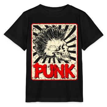 Punk music anarchy punk rock band concert gift - Stanley/Stella MINI CREATOR Kids’ T-Shirt - black - Front - Mikhail (115cm)