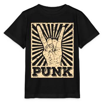 Punk music anarchy punk rock band concert gift - Stanley/Stella MINI CREATOR Kids’ T-Shirt - black - Front - Mikhail (115cm)