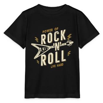 Rock and Roll - Stanley/Stella Kinder T-Shirt MINI CREATOR  - Schwarz - Vorne - Mikhail (115cm)