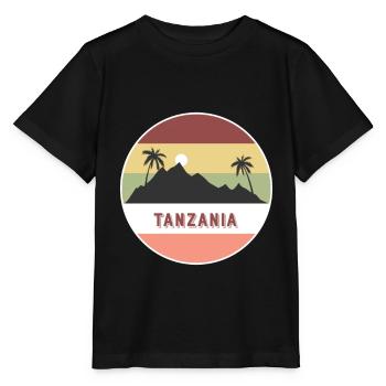 Tanzanie Pays et pays rétro - T-shirt bio MINI CREATOR Stanley/Stella Enfant - noir - Devant - Mikhail (115cm)