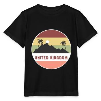 vereinigtes königreich Retro Land und Länder - Stanley/Stella Kinder T-Shirt MINI CREATOR  - Schwarz - Vorne - Mikhail (115cm)