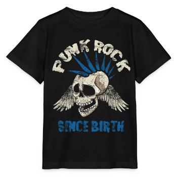 Punk music retro punk rock skull gift - Stanley/Stella MINI CREATOR Kids’ T-Shirt - black - Front - Mikhail (115cm)