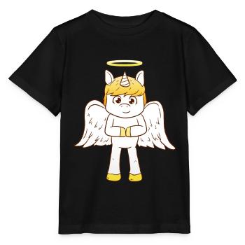Unicorn Angel - Stanley/Stella Kinder T-Shirt MINI CREATOR  - Schwarz - Vorne - Mikhail (115cm)