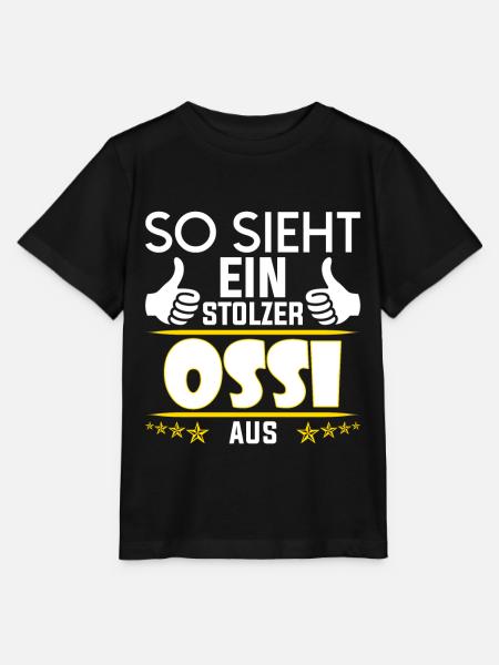 DDR Ossi Ostdeutschland Sachsen Geschenk & Osten - Stanley/Stella Kinder T-Shirt MINI CREATOR  - Schwarz