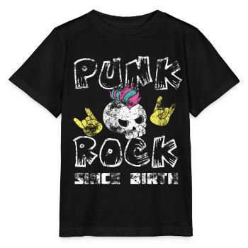 Punk rock punk punker musique rétro punks - T-shirt bio MINI CREATOR Stanley/Stella Enfant - noir - Devant - Mikhail (115cm)