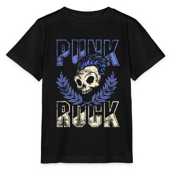 Punk skull punk rock punks punk rocker - Stanley/Stella MINI CREATOR Kids’ T-Shirt - black - Front - Mikhail (115cm)