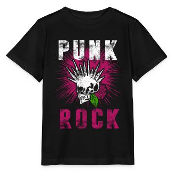Punk skull punk rock punks punk rocker - Stanley/Stella MINI CREATOR Kids’ T-Shirt - black - Front - Mikhail (115cm)