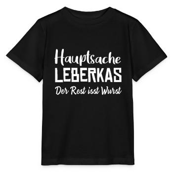 HAUPTSACHE LEBERKAS - Leberkäse - Stanley/Stella Kinder T-Shirt MINI CREATOR  - Schwarz - Vorne - Mikhail (115cm)