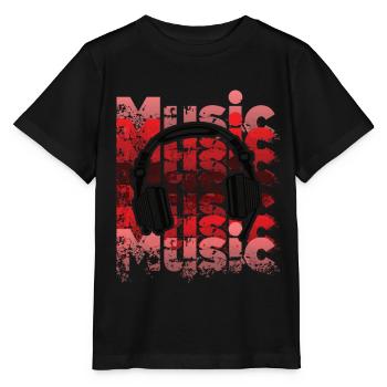 Headphones - Stanley/Stella MINI CREATOR Kids’ T-Shirt - black - Front - Mikhail (115cm)