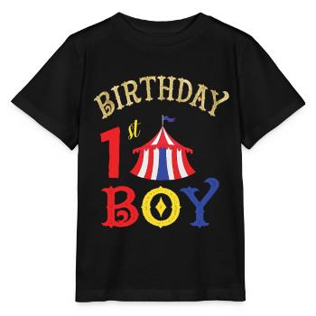 Eerste verjaardag - Stanley/Stella Kinder-T-shirt MINI CREATOR  - zwart - Voor - Mikhail (115cm)