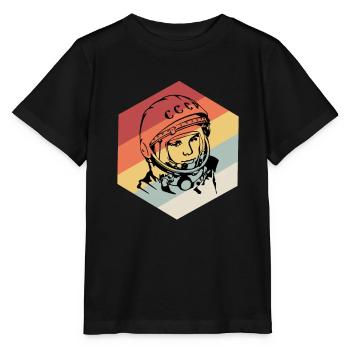 Space Astronaut - Stanley/Stella Kinder T-Shirt MINI CREATOR  - Schwarz - Vorne - Mikhail (115cm)