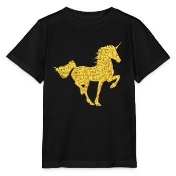 Paillettes de cheval - T-shirt bio MINI CREATOR Stanley/Stella Enfant - noir - Devant - Mikhail (115cm)