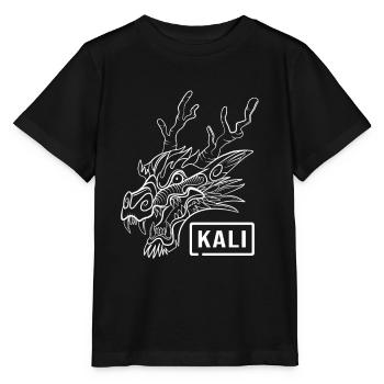 Kali Linux Computer Administrator Tux Dragon Head - Stanley/Stella MINI CREATOR Kids’ T-Shirt - black - Front - Mikhail (115cm)