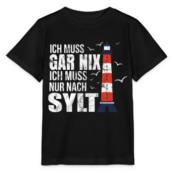 Sylt Westerland Urlaub geschenk - Stanley/Stella Kinder T-Shirt MINI CREATOR  - Schwarz - Vorne - Mikhail (115cm)