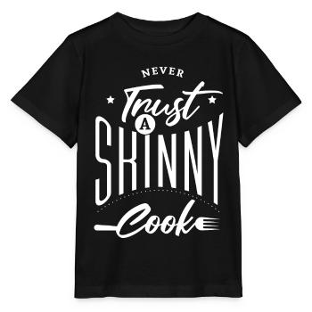 Ne faites jamais confiance à un cuisinier mince - T-shirt bio MINI CREATOR Stanley/Stella Enfant - noir - Devant - Mikhail (115cm)