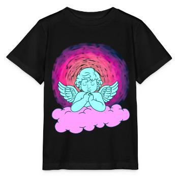 Ange Nuage Céleste Au-delà ange gardien - T-shirt bio MINI CREATOR Stanley/Stella Enfant - noir - Devant - Mikhail (115cm)