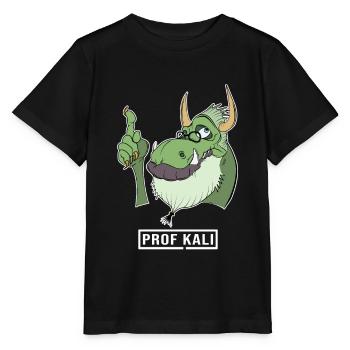 Kali Linux Computer Administrator Tux Dragon Head - Stanley/Stella MINI CREATOR Kids’ T-Shirt - black - Front - Mikhail (115cm)