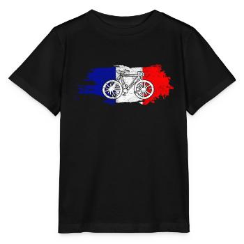 Radrennen Frankreich für Rennradfahrer - Stanley/Stella Kinder T-Shirt MINI CREATOR  - Schwarz - Vorne - Mikhail (115cm)