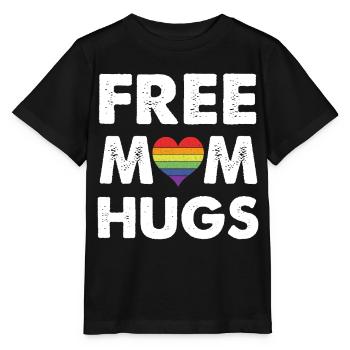 Free mom hugs - Stanley/Stella MINI CREATOR Kids’ T-Shirt - black - Front - Mikhail (115cm)