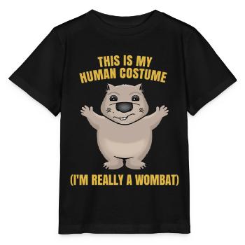 Wombat Marsupial Forest Safari Gift - T-shirt bio MINI CREATOR Stanley/Stella Enfant - noir - Devant - Mikhail (115cm)