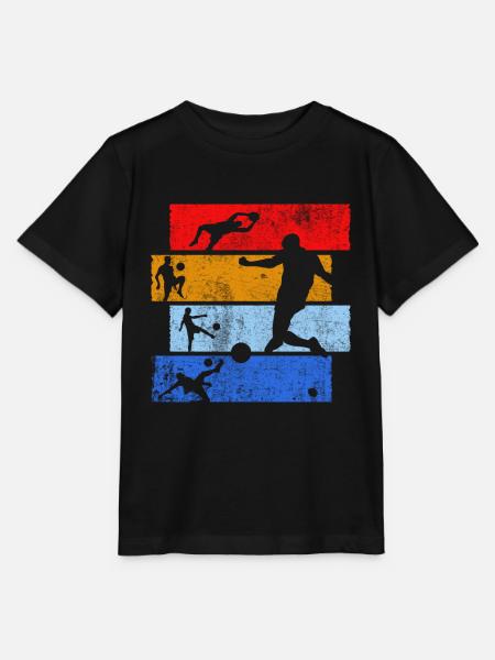 Retro soccer player vintage soccer club - Stanley/Stella MINI CREATOR Kids’ T-Shirt - black
