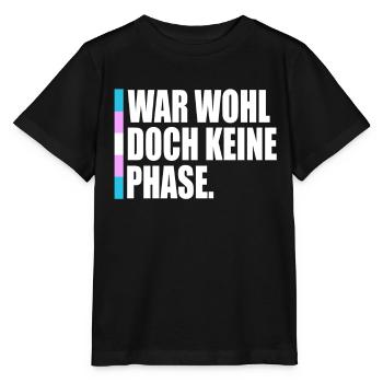 LGBT Doch keine Phase Gay Pride Transgender CSD - Stanley/Stella Kinder T-Shirt MINI CREATOR  - Schwarz - Vorne - Mikhail (115cm)