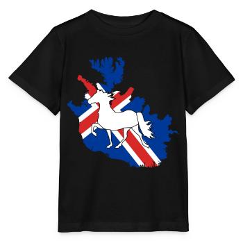 Islandpferd Tölt Island saga Isi Geschenk Isländer - Stanley/Stella Kinder T-Shirt MINI CREATOR  - Schwarz - Vorne - Mikhail (115cm)