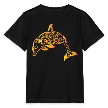 Delfin Tattoo - Stanley/Stella Kinder T-Shirt MINI CREATOR  - Schwarz - Vorne - Mikhail (115cm)