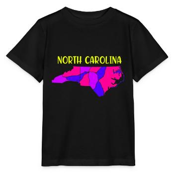 USA Staat: North Carolina - Stanley/Stella Kinder T-Shirt MINI CREATOR  - Schwarz - Vorne - Mikhail (115cm)