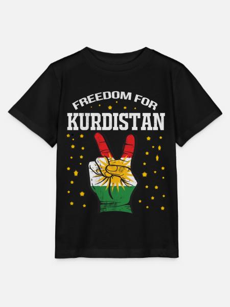 Kurdistan Kurde Kurden Geschenk azadi Rojava irak - Stanley/Stella Kinder T-Shirt MINI CREATOR - Schwarz