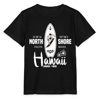 Surfeurs surfeurs Hawaii - T-shirt bio MINI CREATOR Stanley/Stella Enfant - noir - Devant - Mikhail (115cm)