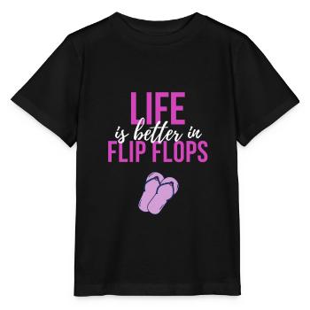 La vie des tongs - T-shirt bio MINI CREATOR Stanley/Stella Enfant - noir - Devant - Mikhail (115cm)