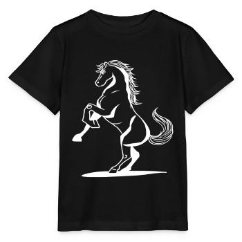 Cheval poulain poulain poulain poney étalon sang froid - T-shirt bio MINI CREATOR Stanley/Stella Enfant - noir - Devant - Mikhail (115cm)