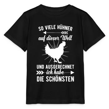 Hühner Huhn Landwirtschaft Hühnerstall - Stanley/Stella Kinder T-Shirt MINI CREATOR  - Schwarz - Vorne - Mikhail (115cm)