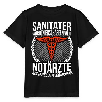 Sanitäter Rettungssanitäter Notarzt Geschenk - Stanley/Stella Kinder T-Shirt MINI CREATOR  - Schwarz - Vorne - Mikhail (115cm)