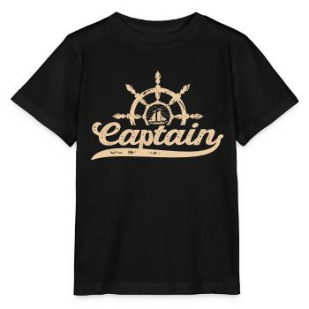 Captain vintage style - Stanley/Stella MINI CREATOR Kids’ T-Shirt - black - Front - Mikhail (115cm)