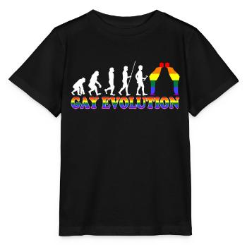 Gay gay pride - T-shirt bio MINI CREATOR Stanley/Stella Enfant - noir - Devant - Mikhail (115cm)