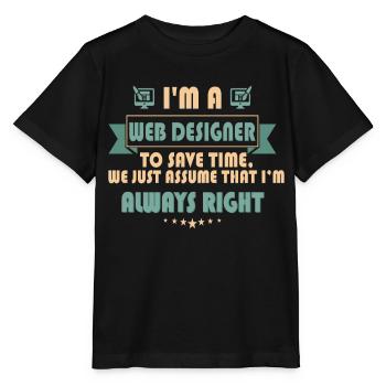 Web designers gifts shirt - T-shirt bio MINI CREATOR Stanley/Stella Enfant - noir - Devant - Mikhail (115cm)