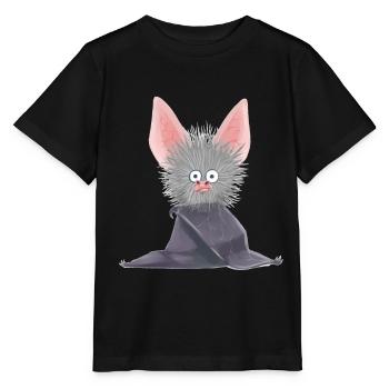 Fledermaus Nachtschwärmer Blutsauger Wildtier Baby - Stanley/Stella Kinder T-Shirt MINI CREATOR  - Schwarz - Vorne - Mikhail (115cm)