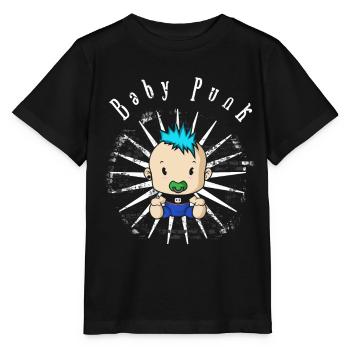 Punk punks punk punk rock punk rocker anarchy - Stanley/Stella MINI CREATOR Kids’ T-Shirt - black - Front - Mikhail (115cm)